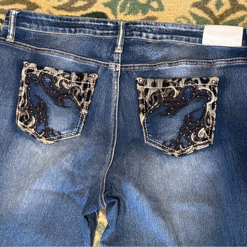 Women’s Hydraulic Nolita Mid Rise Curvy Slim Boot Dark Stretch Jeans 20W 40 x 30